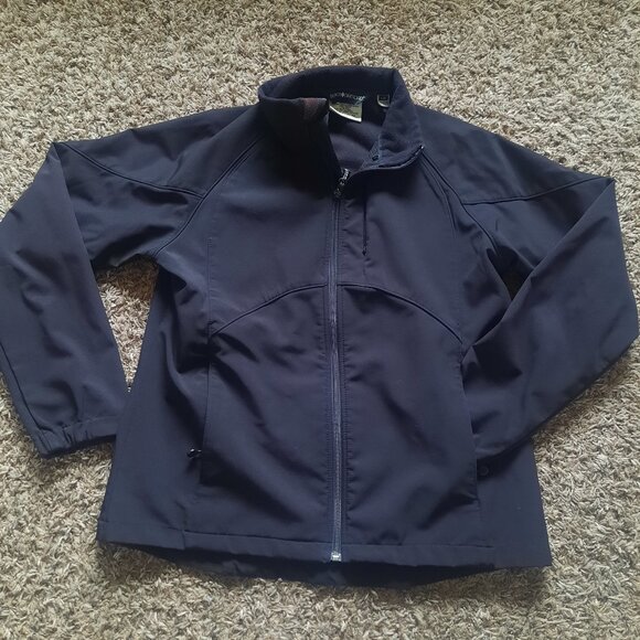 Black Diamond Soft Shell Full Zip Jacket Womens Black Fleece Lined Size Large L - Picture 1 of 7